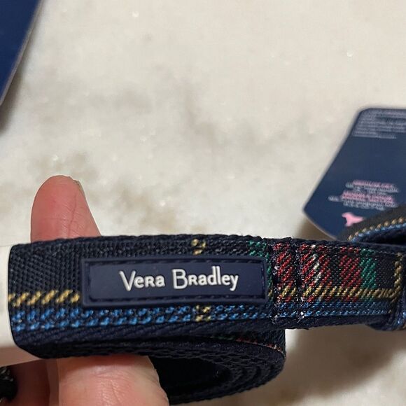 Vera Bradley Tartan Plaid Navy and Multicolor Pet Collar and Leash SZ M NWT - Picture 4 of 7